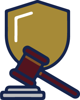 Gavel with a shield