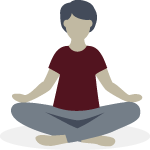 Person sitting in a meditative position