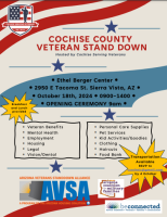 Flyer with information for the Cochise County StandDown